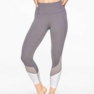 Grey and white athleta leggings